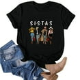 thumbnail image 3 of DPTALR SISTAS Summer Womens O-neck Tops Loose Printing T-Shirts Short Sleeve, 3 of 9