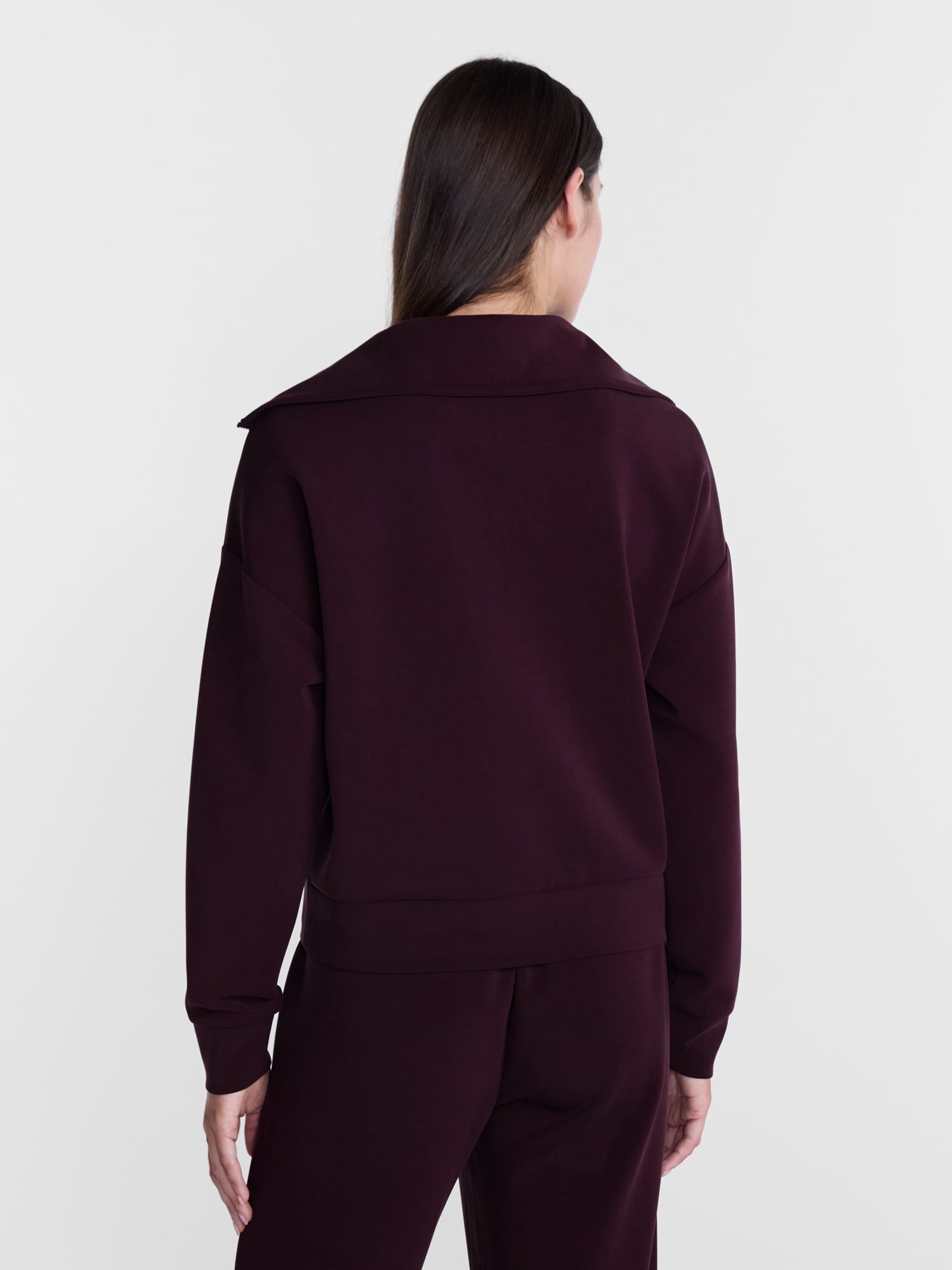 Avia Women's and Women's Plus Quarter-Zip ScubaKnit Pullover, Sizes XS-4X