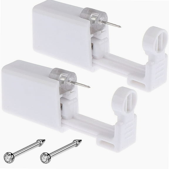 2 Pack Nose Piercing Kit Disposable Self Nose Piercing Gun with Nose Stud Pierce Kit Tool for Nose Studs Piercing Gun
