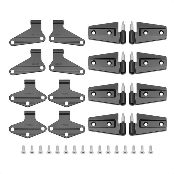 Fit 2007-2018 Jeep Wrangler JK Body Door Hinge Replacement Set Powder Coat 16pc