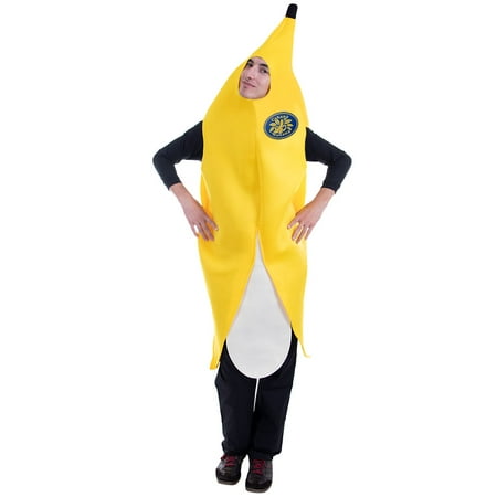 Cabana Banana Adult Halloween Costume - Funny Food Suit, One-Size &