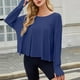 thumbnail image 4 of Karight Open Back Tops for Women Long Sleeve Athletic Shirts Backless Gym Yoga Workout T-Shirt Trendy Blouses with Thumb Hole, 4 of 9