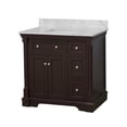 thumbnail image 6 of Sydney 36" Bathroom Vanity with Chocolate Cabinet and Carrara Marble Top, 6 of 6