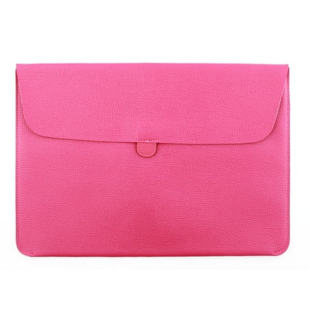 Solo 15.4 Leather Laptop - PC Notebook PU Leather Pouch Laptop Sleeve Magenta for Macbook 15.4 Inch