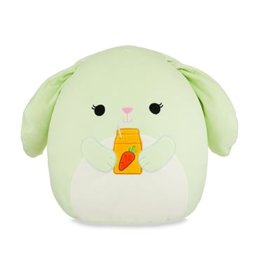 Squishmallows 14 inch Hara the Green Bunny with Carrot Juice - Child's Ultra Soft Stuffed Plush Toy