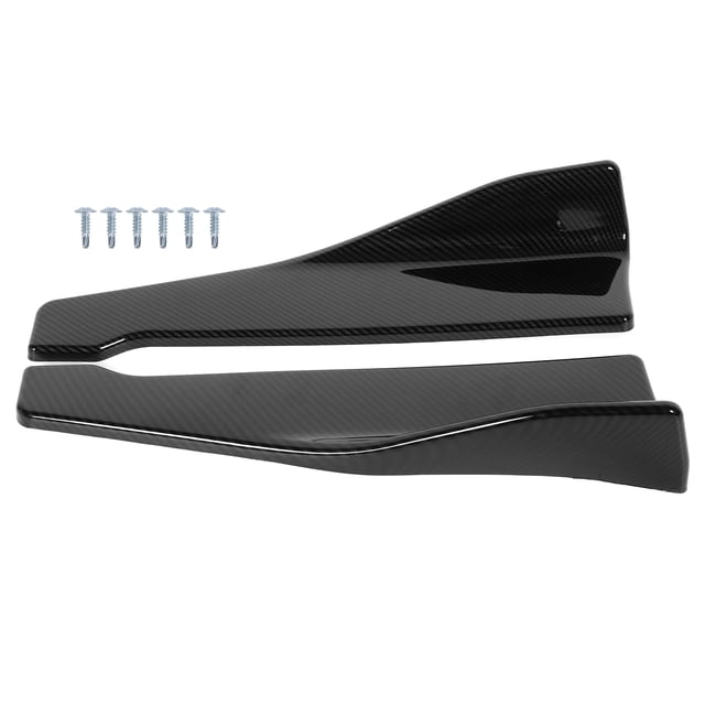 Kit de carrocería universal para coche, 2 piezas, divisores de balancines, alerones, estilo fibra de carbono, 18,9 pulgadas