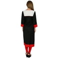 thumbnail image 2 of Bimba Women Black Red Straight Kurti Tunic Indian Ethnic Casual Formal Kurta, 2 of 7