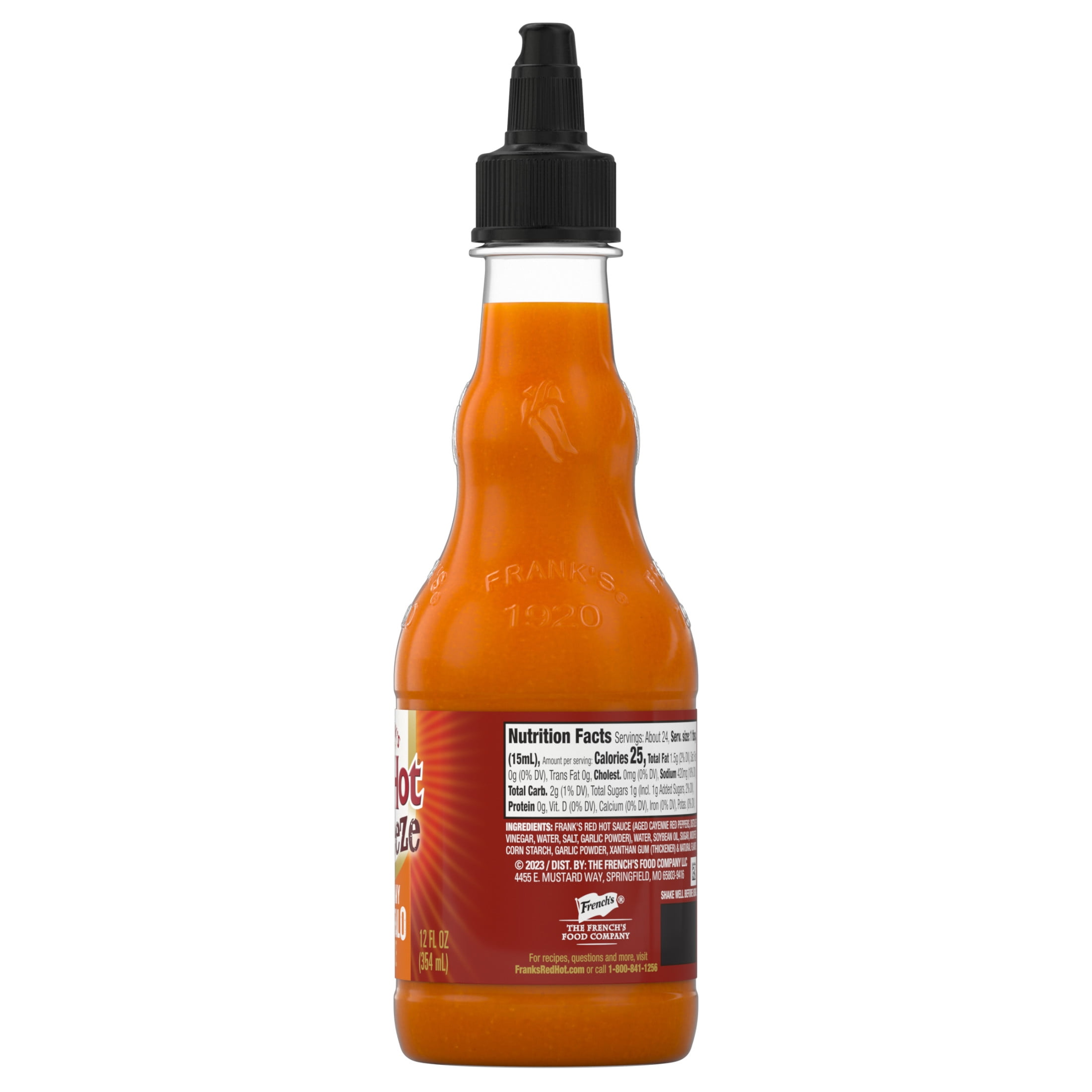 (3 pack) Frank's RedHot Creamy Buffalo Squeeze Hot Sauce, 12.0 fl oz