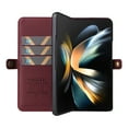 thumbnail image 6 of Dteck Wallet Case for Galaxy Z Fold 3 5G, Shockproof Magnetic Retro Credit Card Holder Flip Folio PU Leather Stand Protective Cover,Winered, 6 of 7