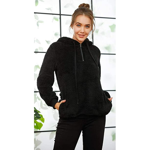 Sherpa pullover shop walmart womens