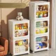 thumbnail image 3 of Caja de almacenamiento plegable de plástico, organizador de aperitivos y juguetes multicapa para el hogar, prácticos gabinetes de almacenamiento con ruedas, 3 of 4