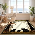 thumbnail image 3 of Design&I 8'x10' Ultra Soft Area Rug, Cabin Woodland Sunset Cub Wildlife Border Bathroom Medieval Print None Fluffy Washable Non Shedding for Bedroom Living Room Under Sectional, 3 of 7