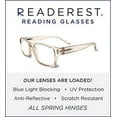 thumbnail image 5 of Readerest Blue Light Blocking Reading Glasses (Blush, Zero Magnification) Computer Glasses, fashionable for men and women, Anti Glare, Anti Eyestrain, UV protection, 5 of 7