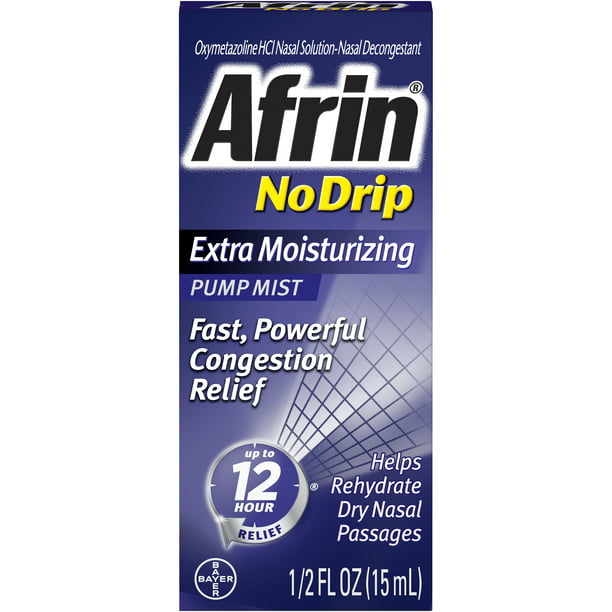 Overtreden Fragiel bolvormig Afrin No Drip 12 Hour Nasal Decongestant Pump Mist - 15 mL - Walmart.com