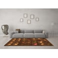 thumbnail image 3 of Ahgly Company Indoor Square Abstract Orange Modern Area Rugs, 6' Square, 3 of 4
