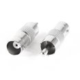 thumbnail image 1 of Adaptador de conector coaxial de 2 piezas BNC hembra a RCA macho, 1 of 1