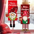 thumbnail image 3 of 2Pcs Christmas Themed Front Door Banner Hanging Decor Porch Sign Cloth Ornament Holiday Decoration, 3 of 6
