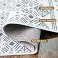 thumbnail image 4 of 3x5 Black Boho Area Rug for Living Room, Washable Kitchen Rugs Non Slip, Ultra Soft Print Distressed Geometric Low-Pile Entry Throw Carpet for Bedroom Nursery Dorm Decor, 4 of 5