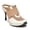 White & Beige, variant on Women's Slip On Sneaker Mules Stiletto High Heels with Beathable Mesh Stylish Fashion Daily Casual Party Outfit Pumps Shoes Size 5 White & Beige