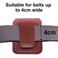 thumbnail image 4 of Handmade Fliptop Leather Lighter Pouch Holder Case with Pocket Belt Loop, 4 of 7