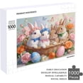 thumbnail image 2 of Rabbit Flower Basket 500 Piece Puzzle for Adults - Easter Bunny Surrounded by Eggs and Flowers, Perfect Indoor Family Night Fun or Spring Holiday Activity, Finished Size 20.5 x 15 in, 2 of 8