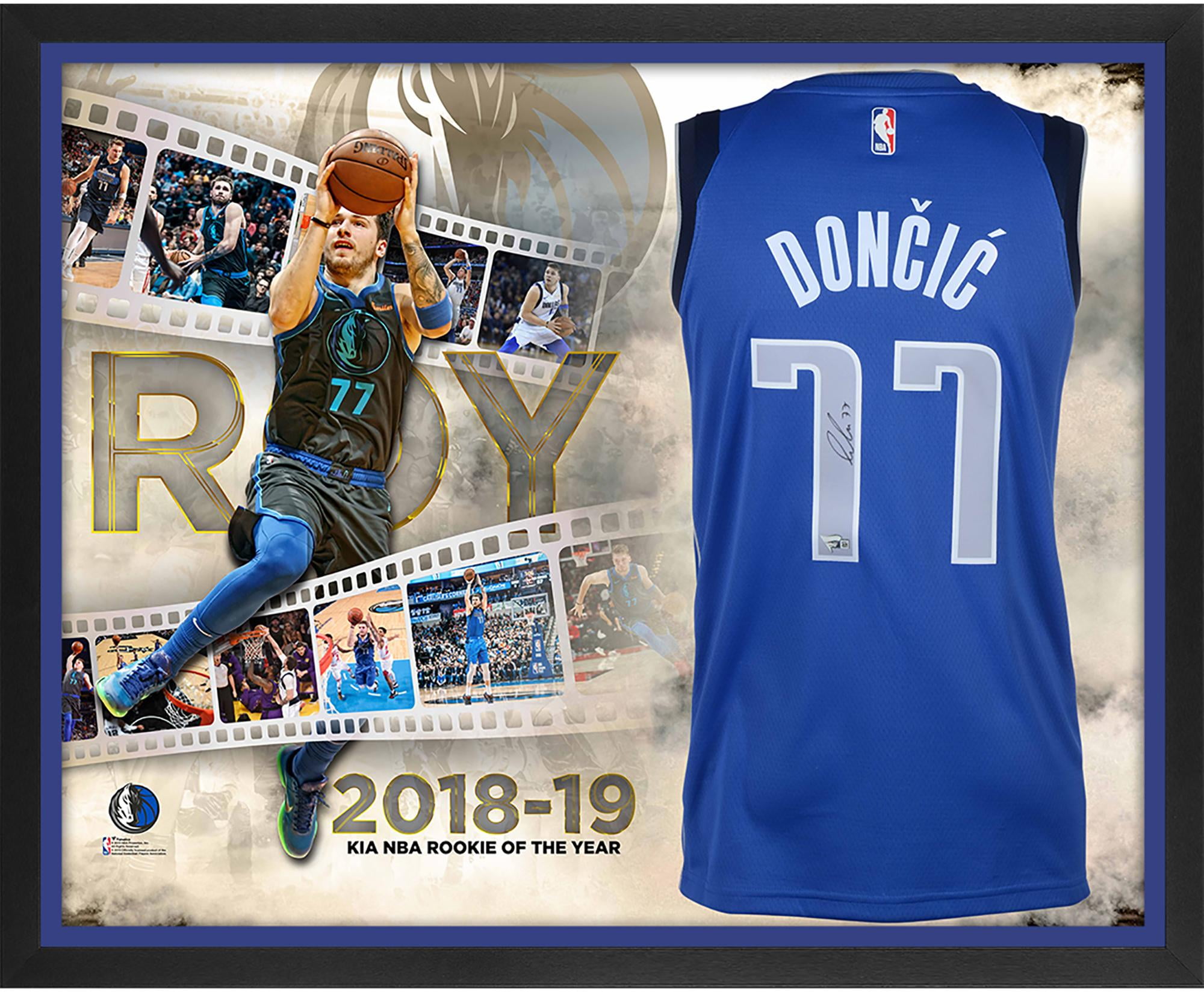 luka doncic signed jersey framed