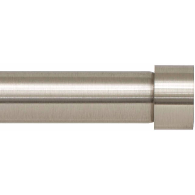 Barra de cortina para ventana lateral, diseño de tapón Ivilon, 2,54 cm, níquel cepillado