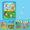 thumbnail image 1 of Libro de pintura al agua (5 ml): libro mágico para colorear reutilizable para niños Set de dibujo educativo con pincel de agua para pintar sin ensuciar, 1 of 6