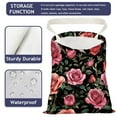 thumbnail image 4 of Rose Floral Print Car Trash Bag Hanging Garbage Bag with Snap Buttons Car-Back Seat Trash Storage Portable Dustbin for Car Interior Accessories Travel Camping, 4 of 8