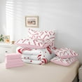 thumbnail image 6 of Homewish Sweet Candy Cnae 7 Pieces Bedding Comforter Set,Merry Christmas Full Bedding Set,Red Polka Dots Fitted Sheet Flat Sheet For Teens,Super Cozy Room Decor Reversible, 6 of 8