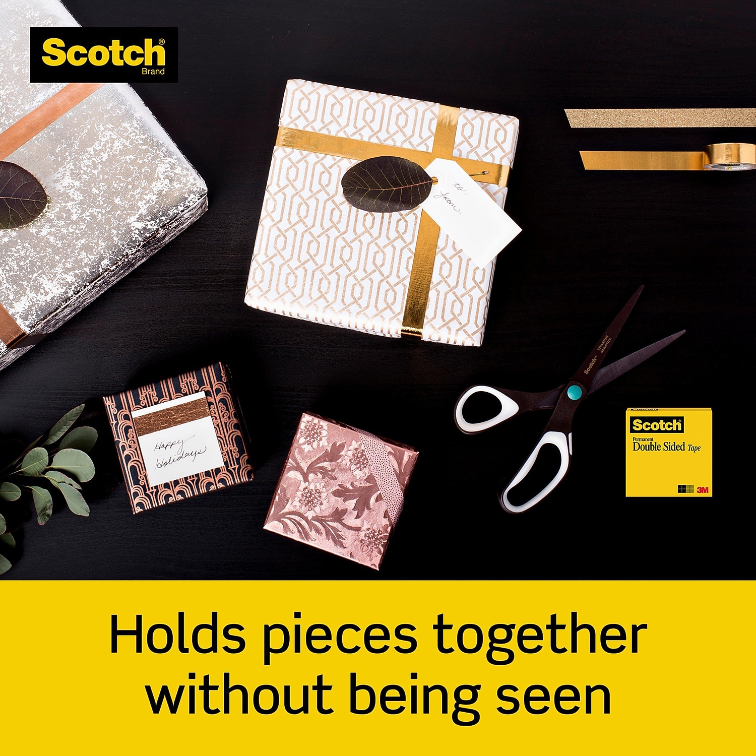 Scotch Double Sided Permanent Tape 1/2 x 12.5 137CT
