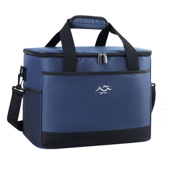 Large Capacity Portable Insulated Cooler Tote Bag, Handheld Lunch Ice Bag for Picnic Camping Outdoor Food Storage