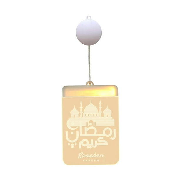 Decoración acrílica para Ramadán, lámpara musulmana islámica, adorno colgante, suministros Estilo 1
