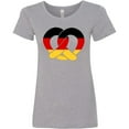 thumbnail image 3 of Inktastic German Flag in Pretzel Shape Women's T-Shirt, 3 of 5