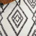 thumbnail image 6 of SAFAVIEH Marrakesh Xzavier Diamond Polyester Area Rug, Ivory/Dark Grey, 8' x 10', 6 of 8