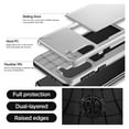 thumbnail image 5 of JiaheCover for Samsung S24 Case with Card Holder Dual Layer Shockproof Galaxy S24 Phone Case Hidden Card Slot Wallet Case Heavy Duty Rugged Case 5G,Silver, 5 of 6