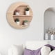 thumbnail image 5 of Estante colgante creciente Paulownia Soporte de exhibición de pared bohemio para habitación de brujas Hogar Meditación Color de madera BLESIY Estantería flotante Moon, 5 of 8
