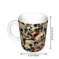 thumbnail image 2 of Yiaed Skulls1 Print Ceramics Coffee,Large Handle Design,Extra Large Tea and Coffee Cup for Office and Home Mugs, 2 of 6