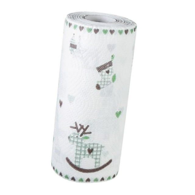 80 piezas de papel de limpieza desechable 2 capas de papel absorbente de aceite de cocina paño de cocina Ciervo
