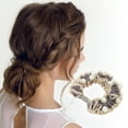 thumbnail image 2 of Unique Bargains 1 Pc Lace Faux Pearl Scrunchies for Home Dark Purple, 2 of 5