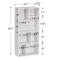thumbnail image 6 of VECELO 4-Tier Bookcase with Storage Shelves, 21.3" Modern Bookshelf for Organizer Display Stand Home Office, Vertical or Horizontal, White, 6 of 7