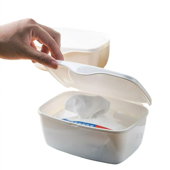 Wipes Dispenser for Baby & Wipes Holder - Baby Non-Slip Wipes Container with Sealing Lid, Keeps Wipes Fresh, Portable Wipes Case for Travel & Home Wipe Box Wet Wipes Storage Box