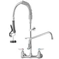 thumbnail image 2 of VEVOR Commercial Faucet Pre Rinse, Wall Mount Kitchen Faucet with 12" Swivel Spout, 36" Height, 2 of 12