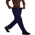 thumbnail image 5 of Men's Tear Away Pants with Full Zipper Legs, Breakaway Cotton Sweatpants Open Bottom for Sports, Dance and Performance,Navy,2XL, 5 of 5