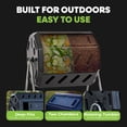 thumbnail image 4 of FCMP Outdoor 37 Gallon Elevated Dual Chamber Tumbling Garden Composter Bin, 4 of 9