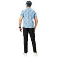 thumbnail image 3 of LA LEELA Mens Golf Shirts Polo Men Shirt Short Sleeve Dri Fit Summer Polos Men's Moisture Wicking Collar Dress Tshirt S Hibiscus, White Blue, 3 of 6