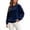 Navy, variant on Enjoytime Crewneck Sweatshirts Women Long Sleeve Velvet Pullover Tops Solid Trendy Casual Soft Oversized Sweatshirt