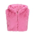 thumbnail image 5 of Hxshgdsn Womens Faux Fur Shrugs Jacket Trendy Lapel Sleeveless Full Zipper Crop Cardigans Vest Y19K Pink L, 5 of 5