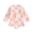 thumbnail image 1 of FcBaudy Small And Medium Full Print Long Sleeve Zipper Swimsuit Boy Swimsuit, 1 of 2