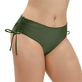 thumbnail image 5 of Sopiago Bikini Bottom for Women Mid Waist Swim Bottoms Full Coverage Bathing Suit Bottom Side Tied Swimsuit Bottoms for Women Green,XS, 5 of 7